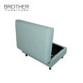 New Design large fabric long storage ottoman table